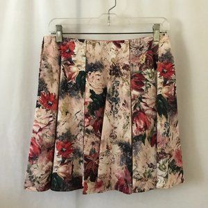 Haute Hippie Pink Floral Pleated Skirt